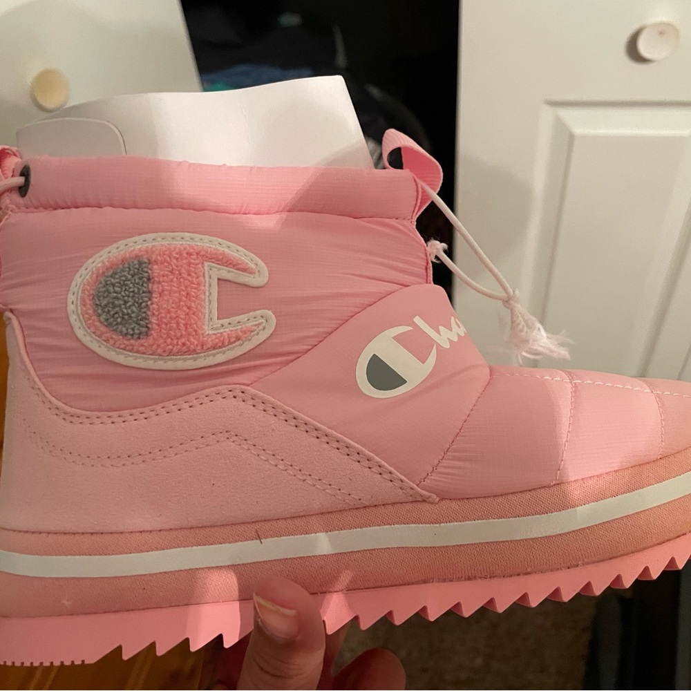 Champion Light Pink Quilted Boots